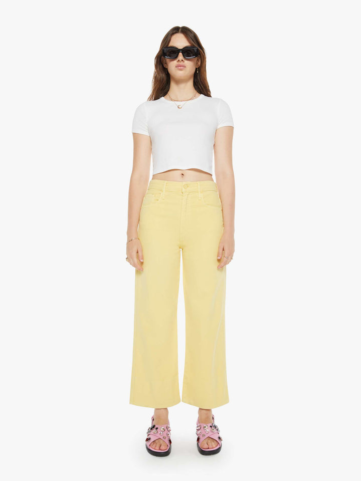 MOTHER - The Maven Wide Hem Ankle in Chalk It Up Sunshine Jeans