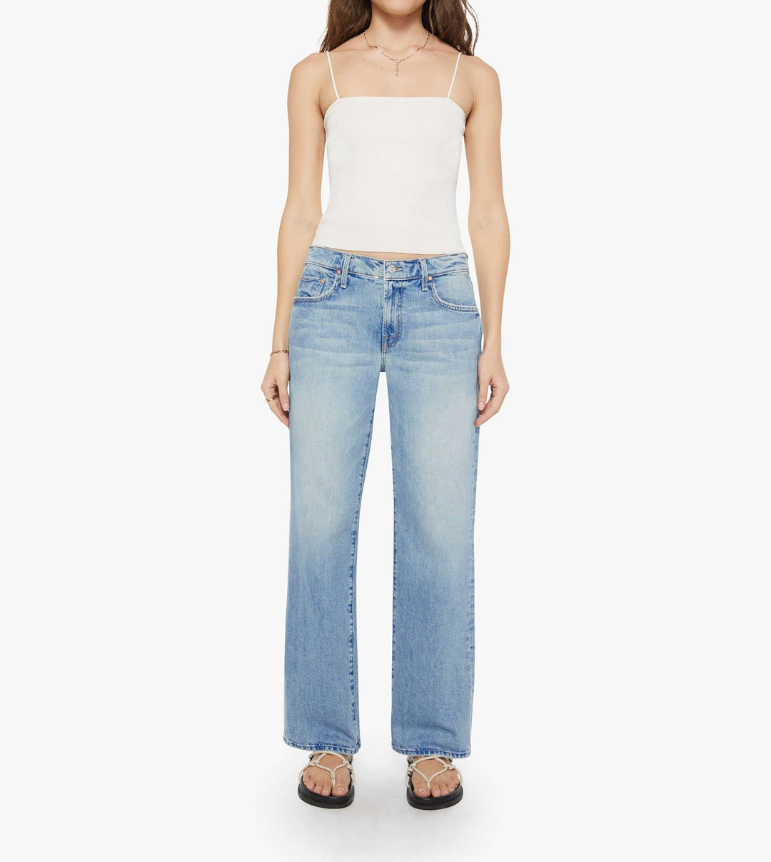MOTHER - The Mid Rise Rambler Zip Skimp in I Confess Jeans