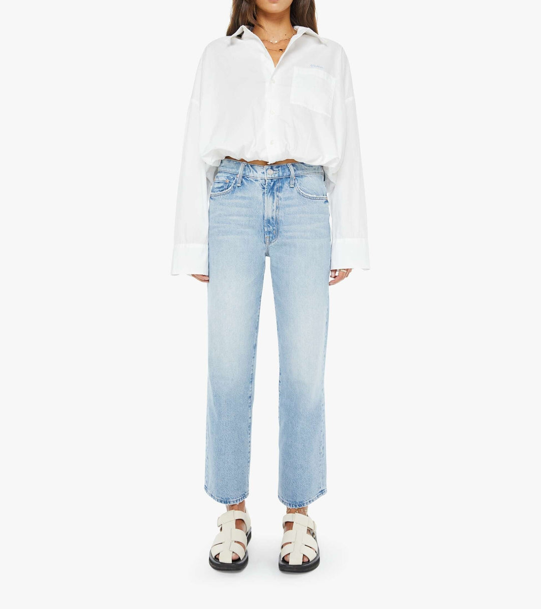 MOTHER - THE RAMBLER ZIP FLOOD in Reelin In The Fun Jeans