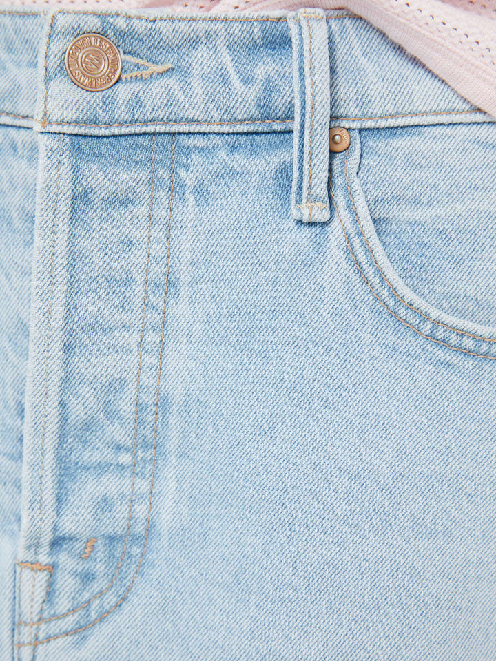 MOTHER - The Vagabond Mini Fray in Bring The Cooler Denim Skirt