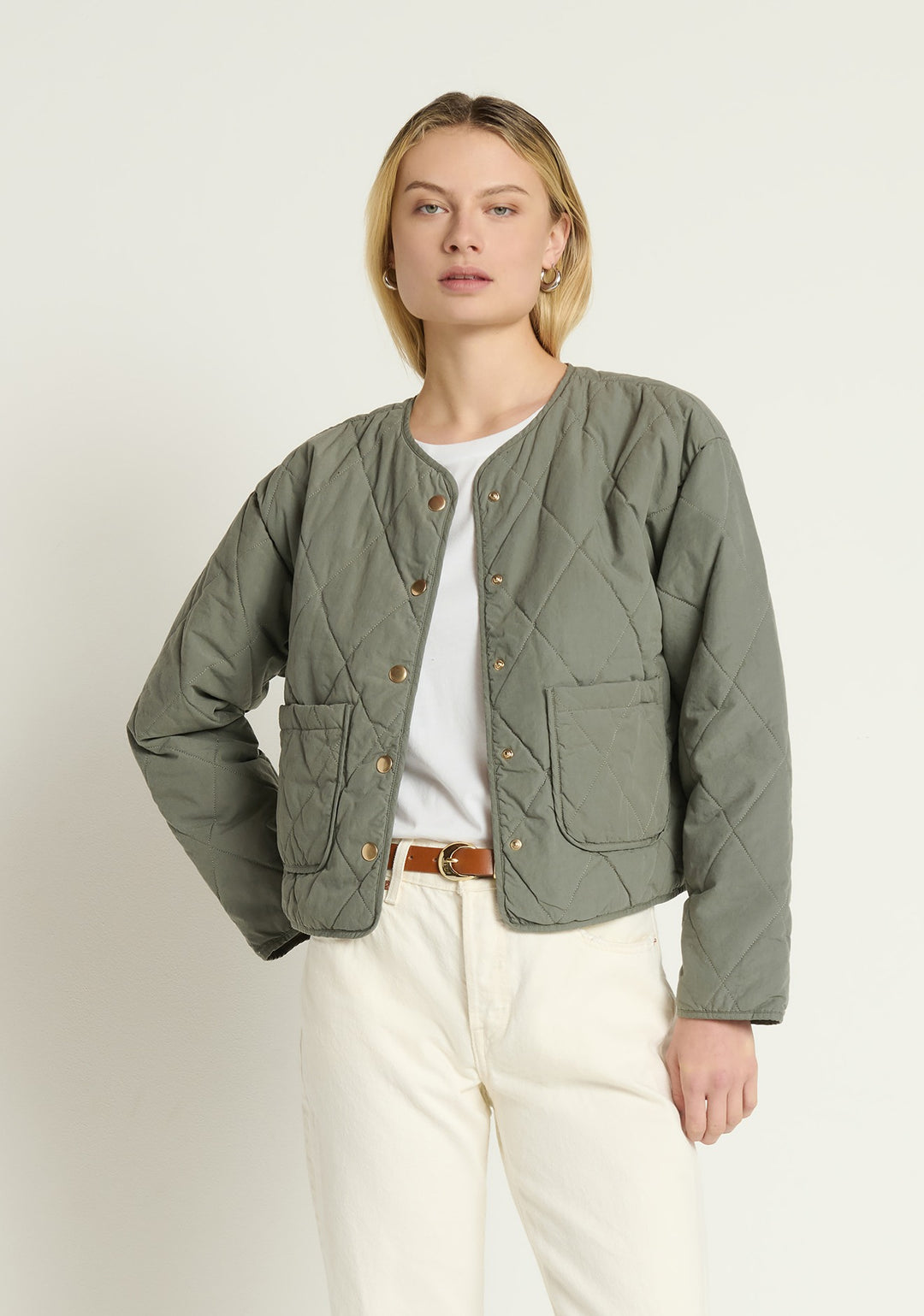 NATION LTD - Aspen  Quilted Jacket in Castor Grey Jacket
