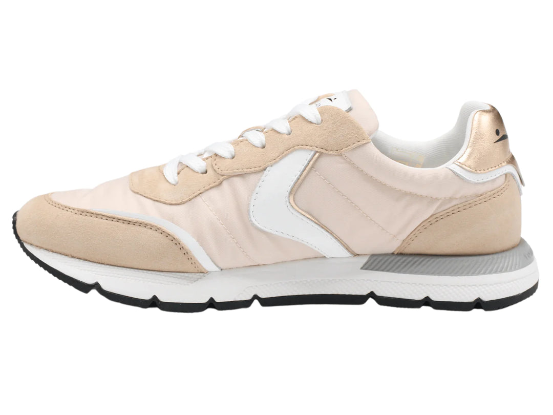 Voile Blanche - Storm 015 Suede Sneaker in Peach/White