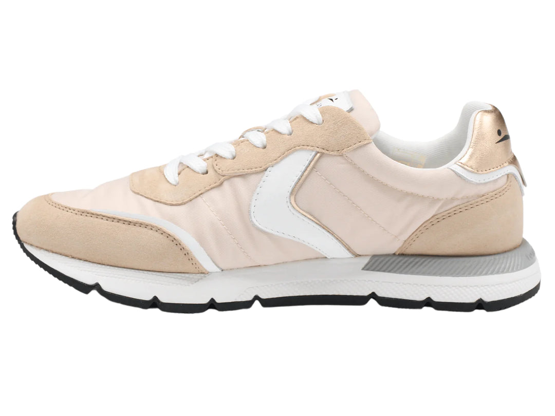 Voile Blanche - Storm 015 Suede Sneaker in Peach/White – Blond Genius Voile Blanche - Storm 015 Suede Sneaker in Peach/White – Blond Genius