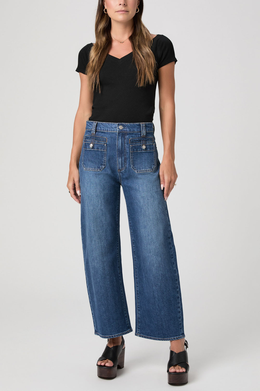 PAIGE - Arellia Ankle W/ Welt Tab Patch Pockets in Paradox Denim