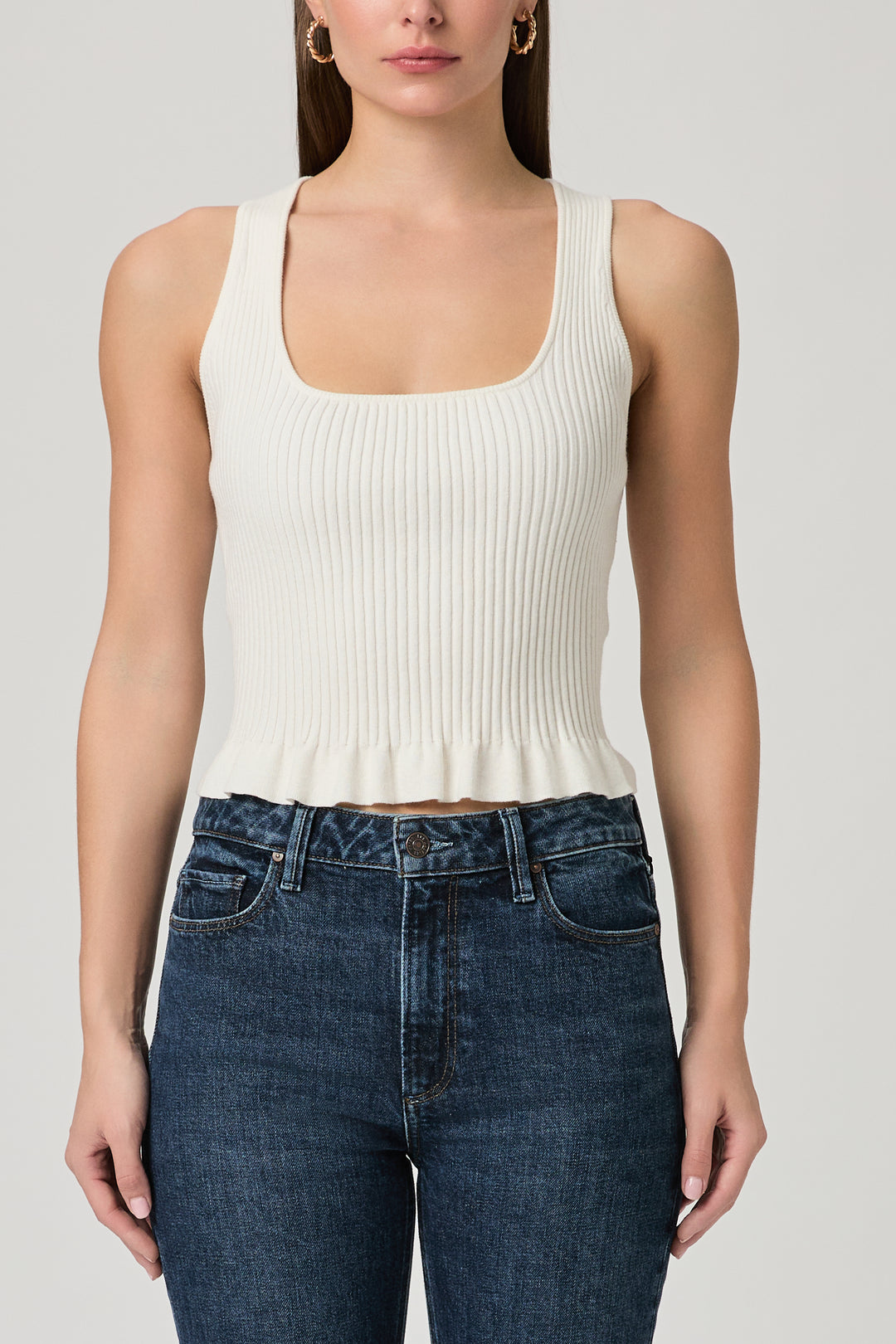 PAIGE - Bronwyn Tank in Ivory Tank Top
