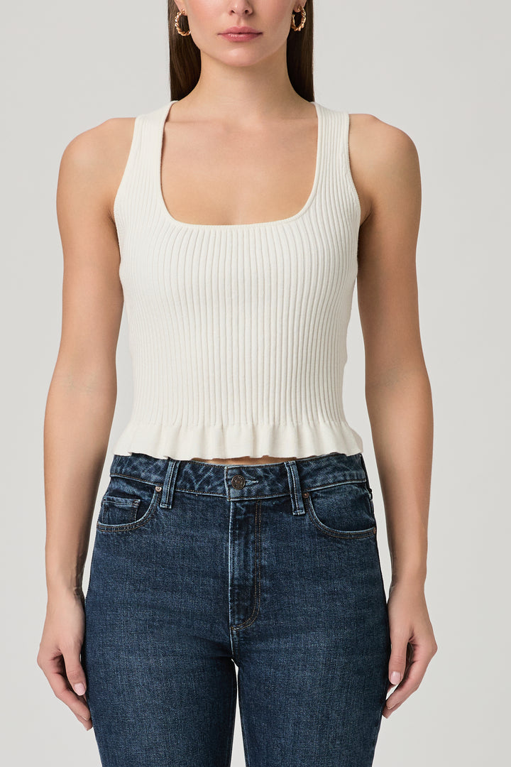 PAIGE - Bronwyn Tank in Ivory Tank Top