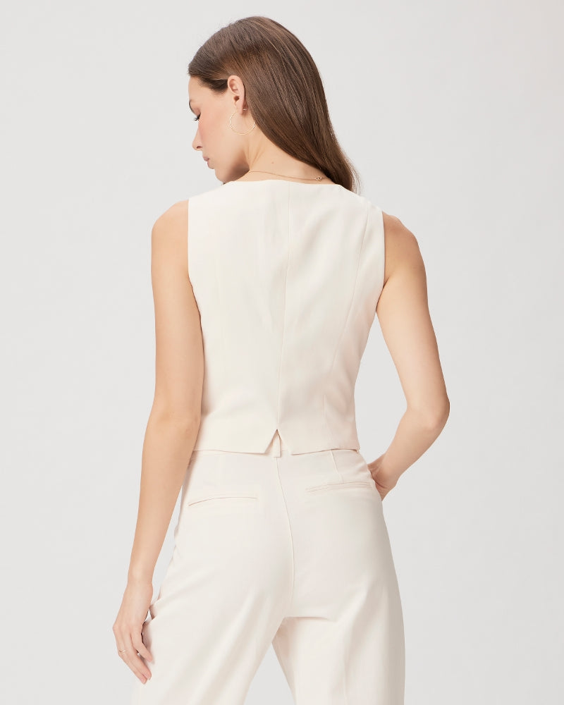 Paige - Iris Vest in Cream Denim