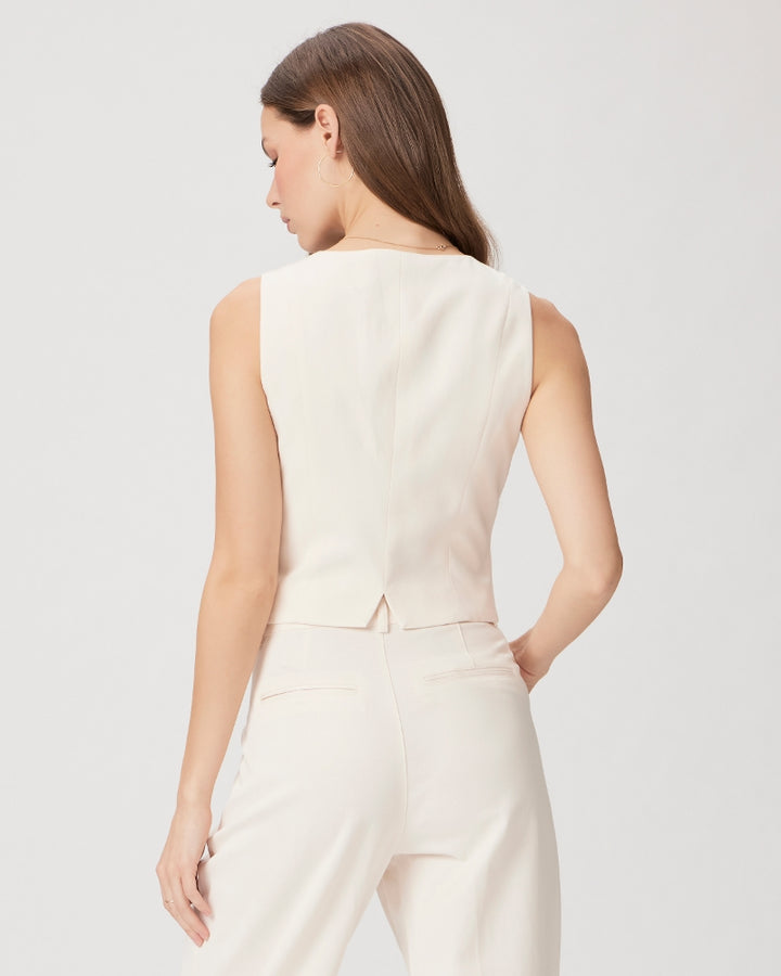 Paige - Iris Vest in Cream Denim