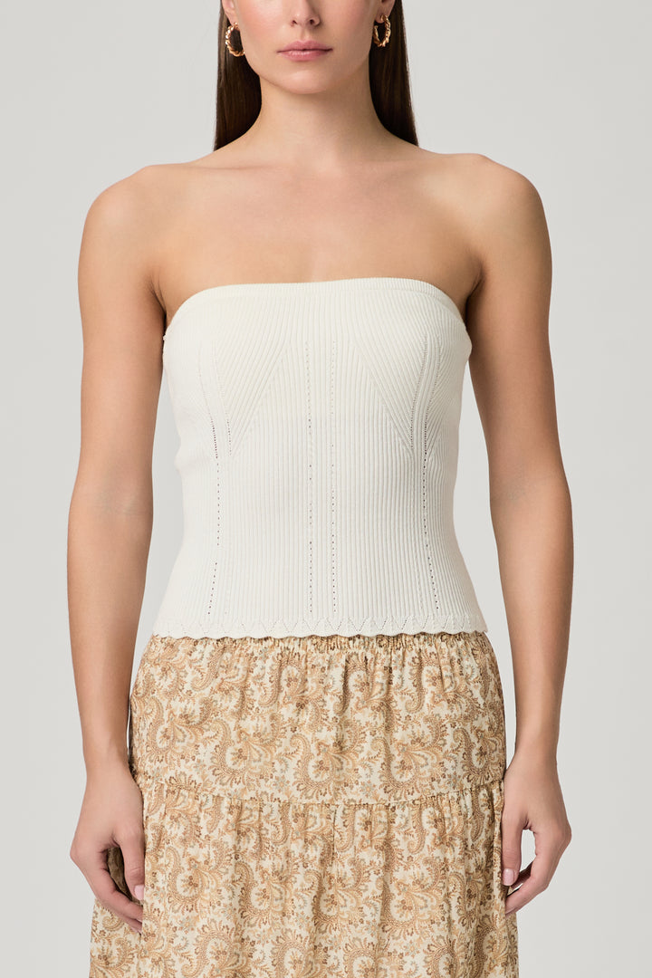 PAIGE - Valentina Top in White Top