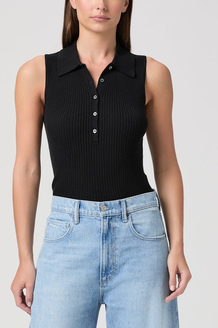 PAIGE - Vesta Top in Black Tank Top
