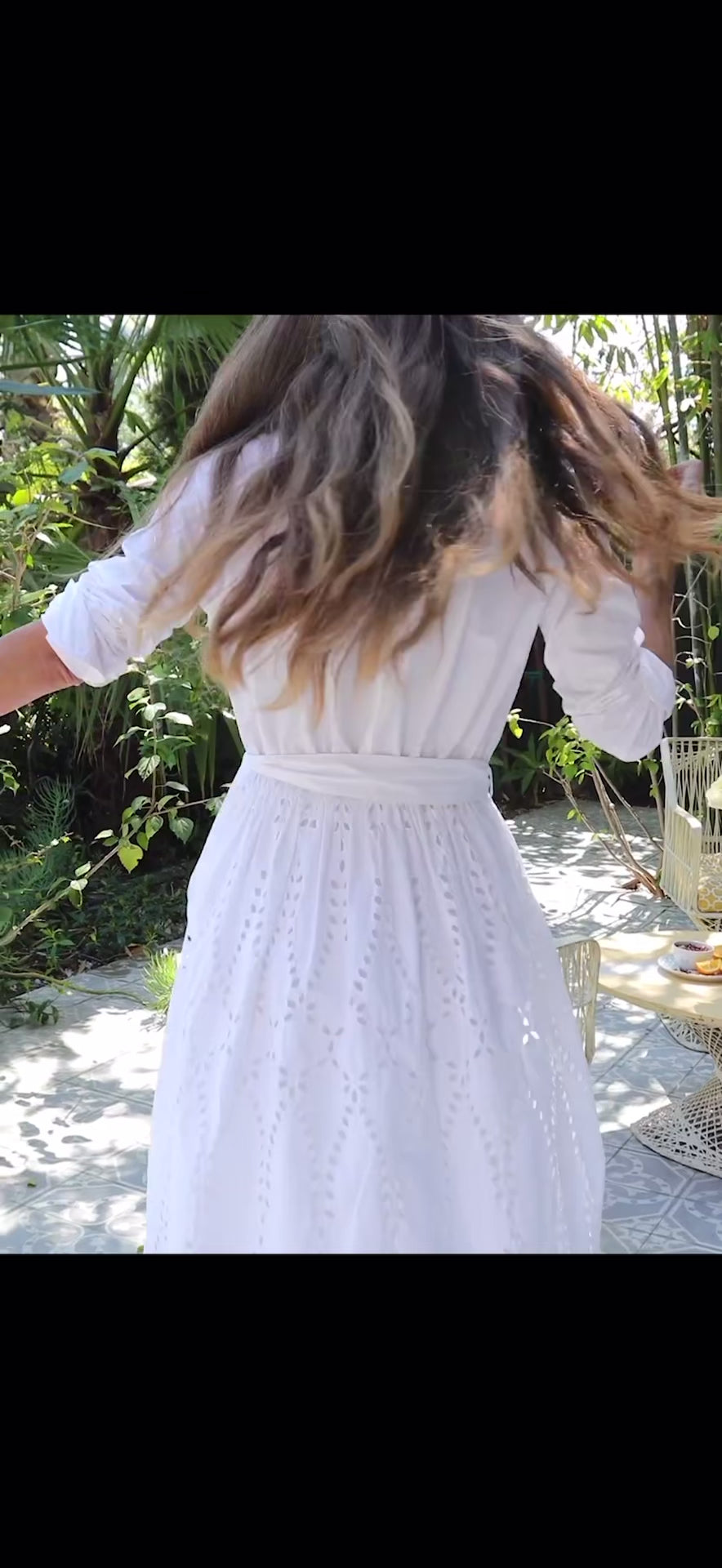 Frank & Eileen - Grace Midi Eyelet Dress in White Eyelet