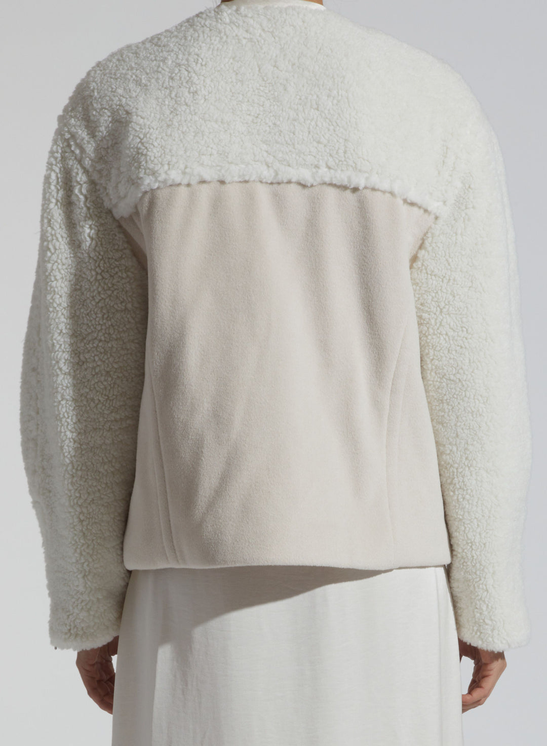 Saint Art New York - Rowan Faux Shearling Bomber in Off-White