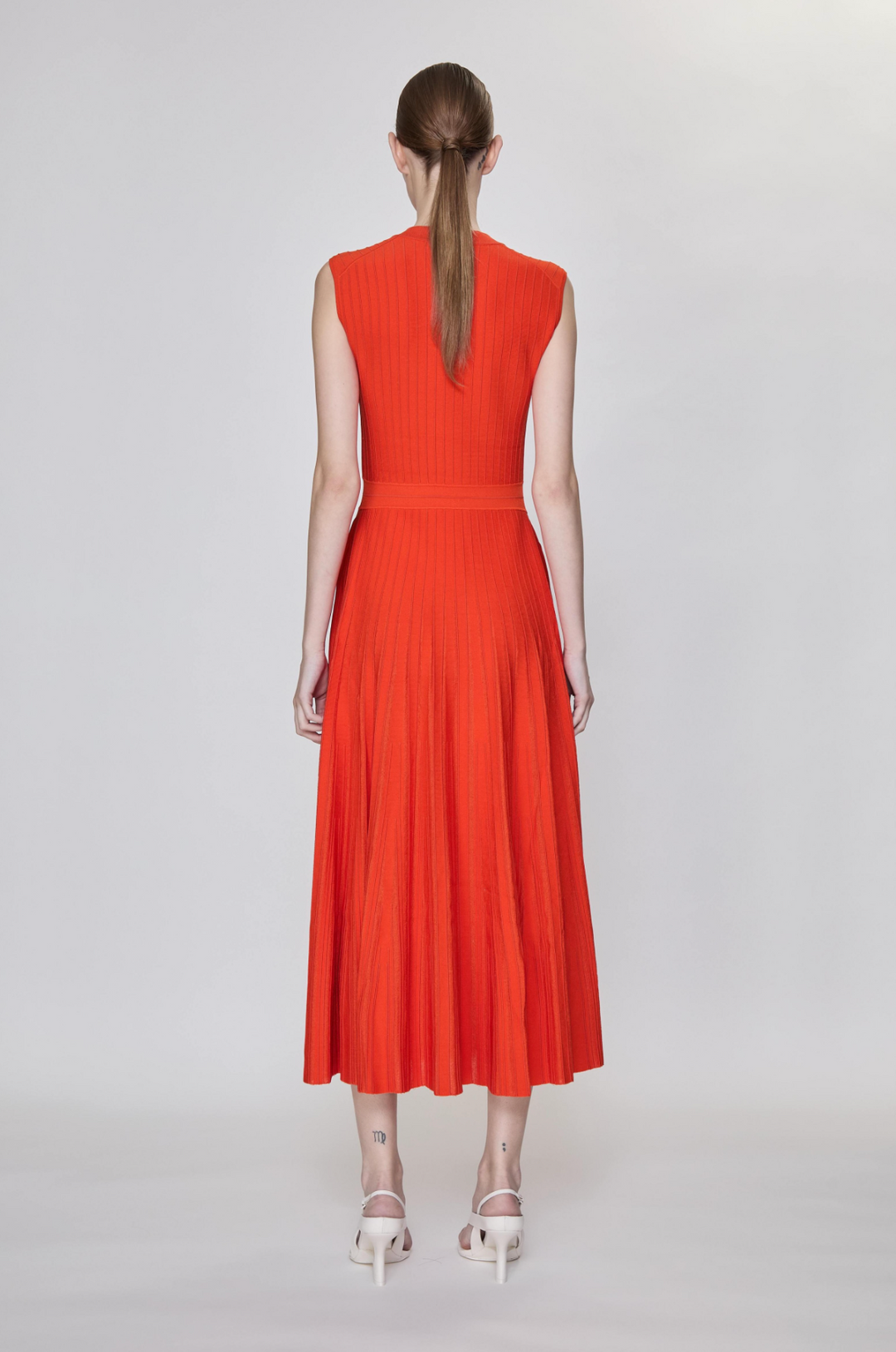 SIMKHAI - Ashland Knit Midi Dress in Lobster Dresses