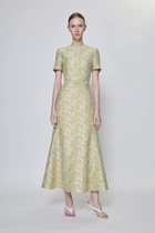 SIMKHAI - Caraline Jacquard Midi Dress in Buttercream