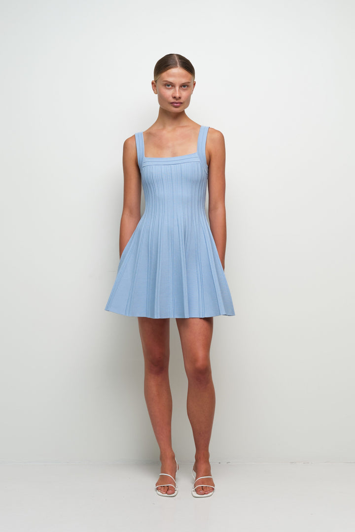 SIMKHAI - Indie Knit Mini Dress in Tidepool Dresses
