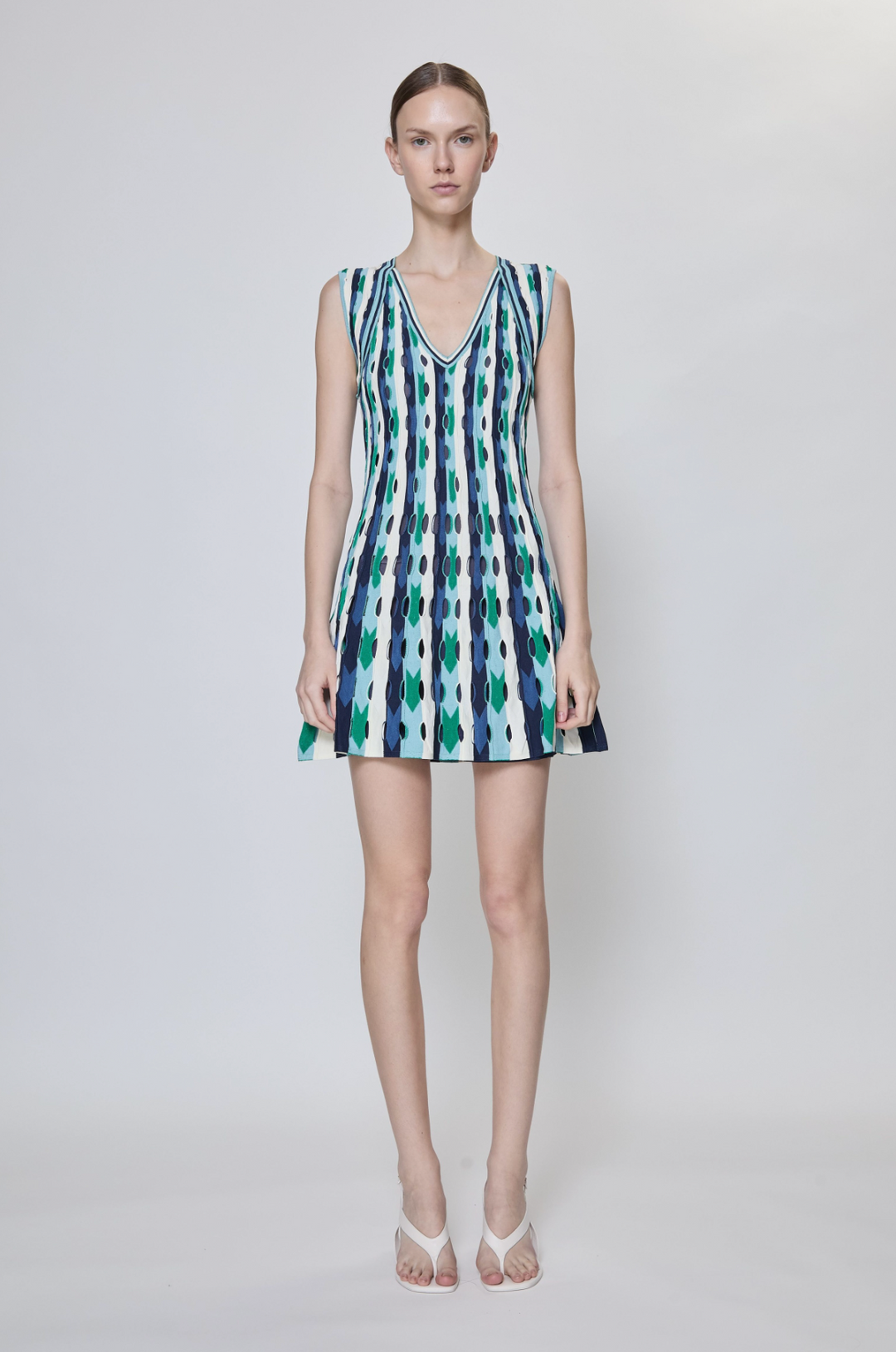 SIMKHAI - Langley Knit Mini Dress in Kelly Green Dresses