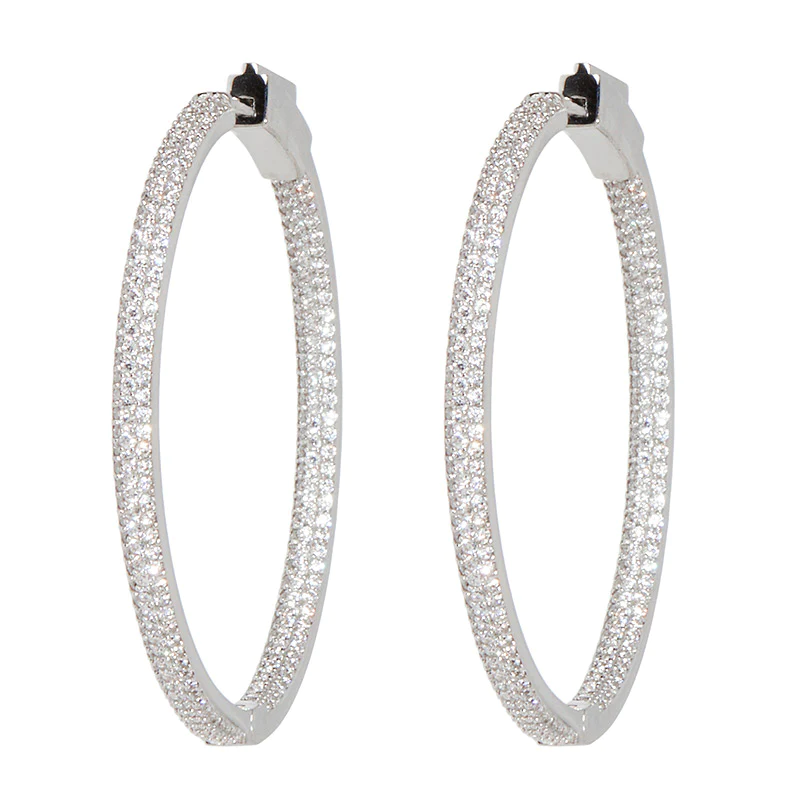 Nickho Rey - Slim Tire Hoop in Silver