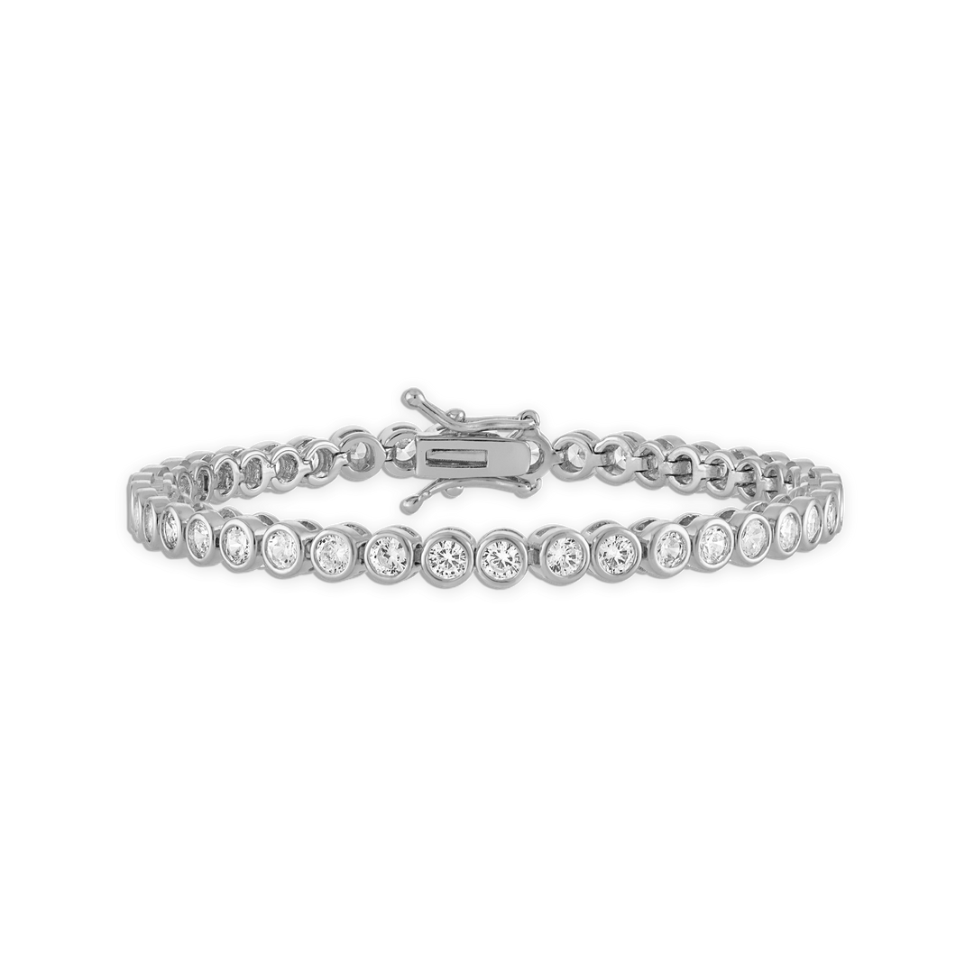 Alexa Leigh - Crystal Bezel Tennis Bracelet in Sterling Silver