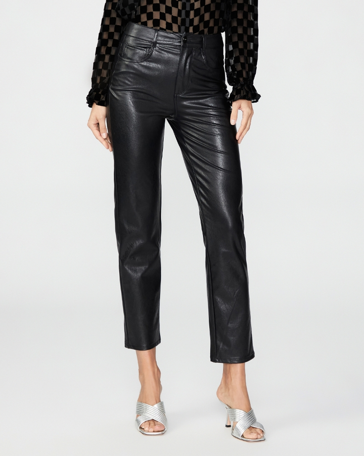 Paige - Stella Straight in Black Faux Leather