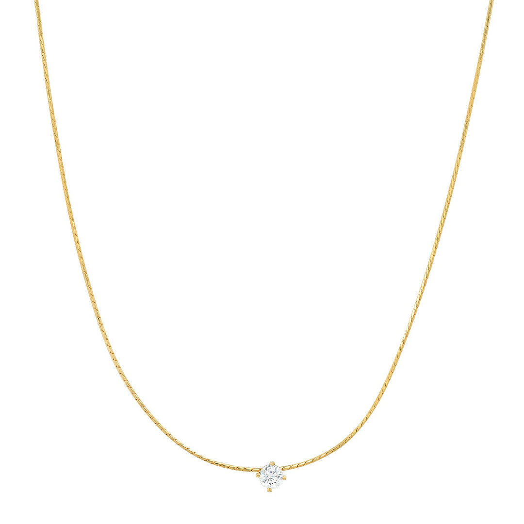 TAI - Chain Necklace with CZ Accent in Gold Jewelry