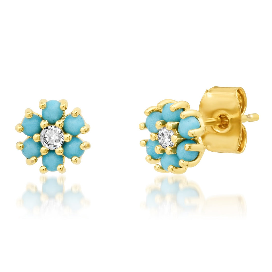 TAI - Floral Stud in Turquoise Jewelry
