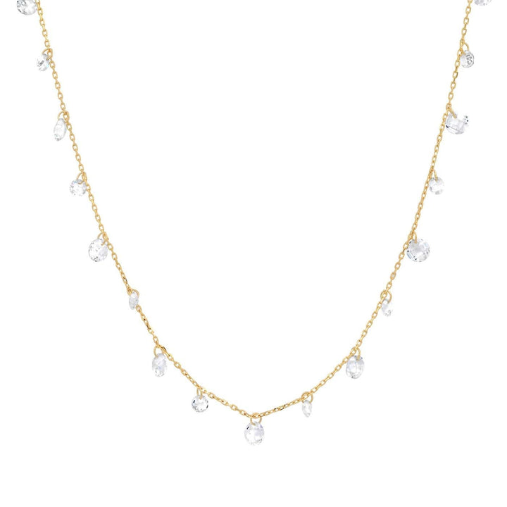 TAI - Gold Chain with Floating CZ Charms Jewelry