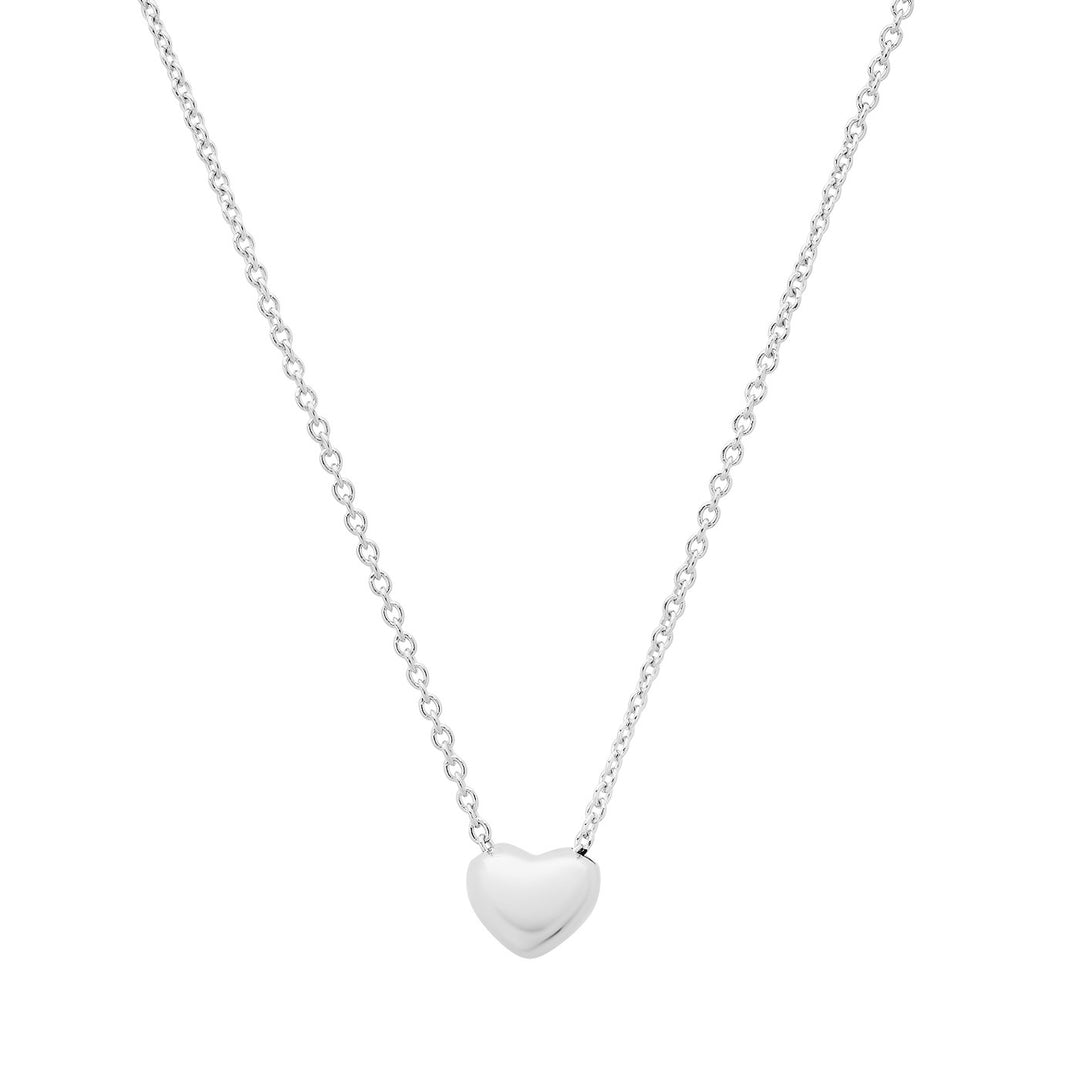 TAI - Mini Puffy Heart Necklace in Silver Jewelry