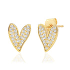 TAI - Pave Asymmetrical Heart Stud in Gold