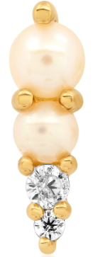 TAI - Pearl and CZ Studs in Gold Jewelry