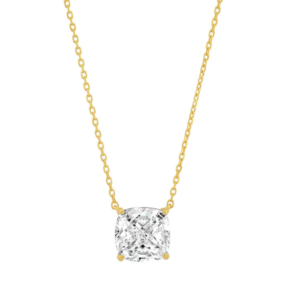 TAI - Pendent with Large CZ Dangle in Gold Jewelry