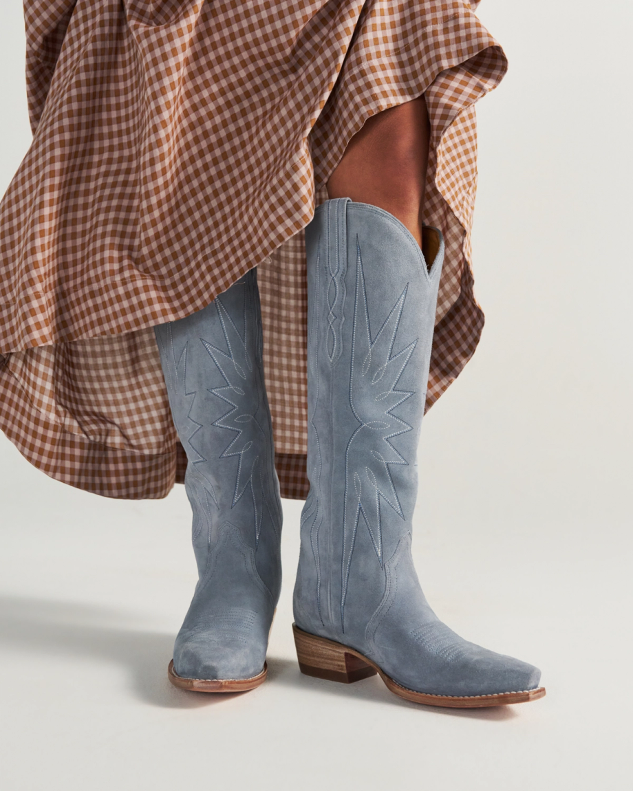 TECOVAS - The Loretta in Chambray Suede Boots
