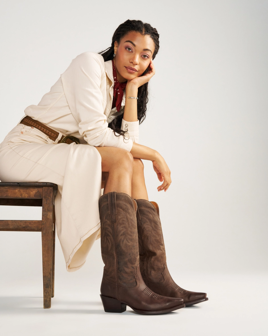 TECOVAS - The Annie in Cafe Goat Boots