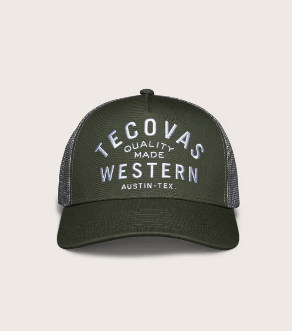 TECOVAS - Western Five-Panel Trucker Hat in Olive Hats