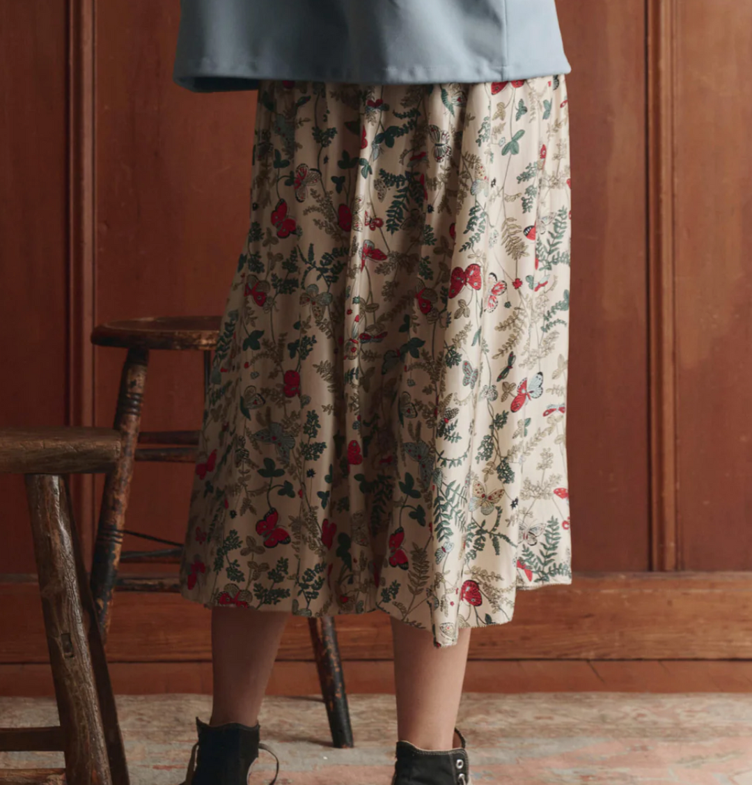 THE GREAT - The Canary Skirt in Floating Butterfly Skirts