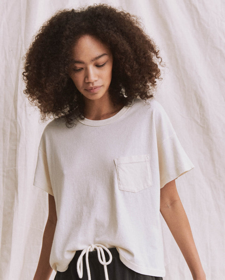 The Great - The Pocket Tee in Washed White