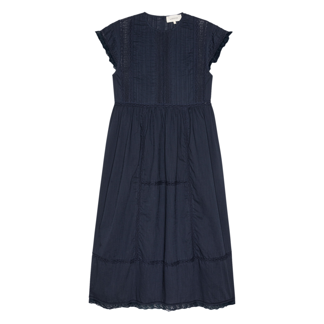 THE GREAT - The Sonnet Dress in Navy Dress