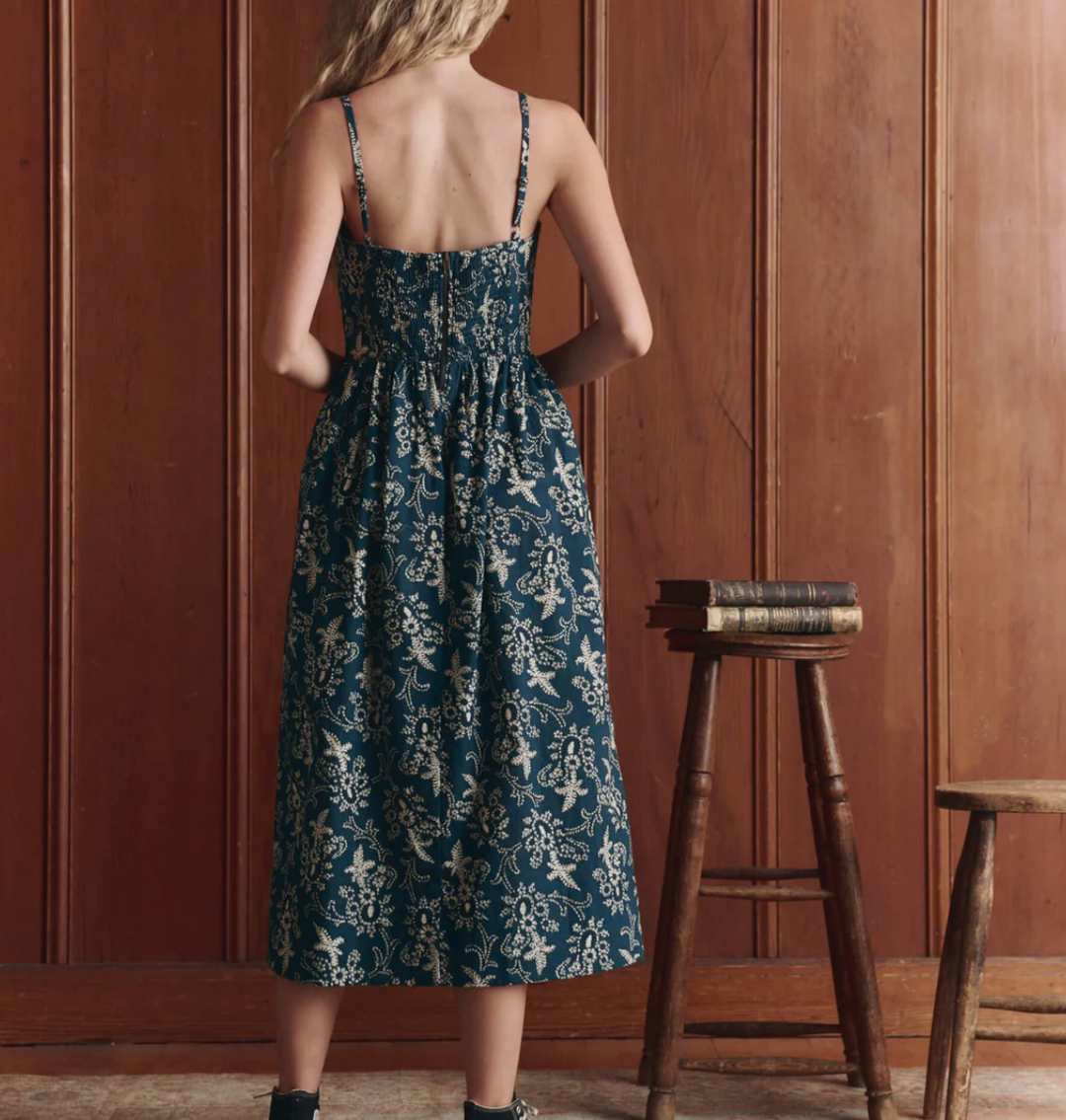 THE GREAT - The Verse Dress in indigo Bandana Dresses