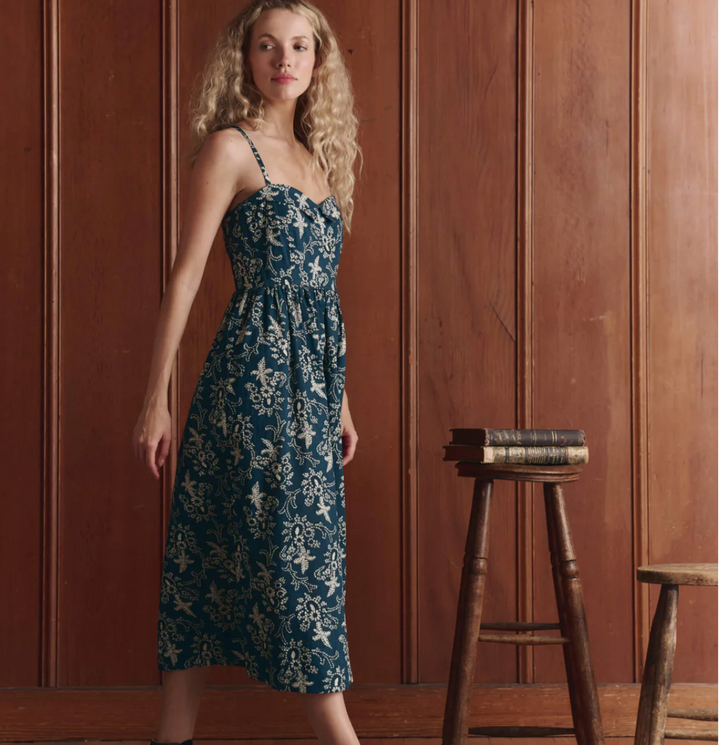 THE GREAT - The Verse Dress in indigo Bandana Dresses
