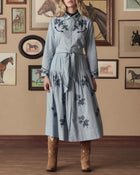 THE GREAT X STETSON - The Chambray Embroidered Highland Skirt