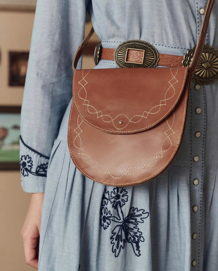 THE GREAT X STETSON - The Saddle Stitch Bag in Cognac Handbag