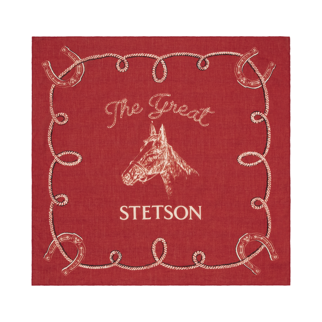 THE GREAT X STETSON - The Stetson Western  Bandana in Red Scarves