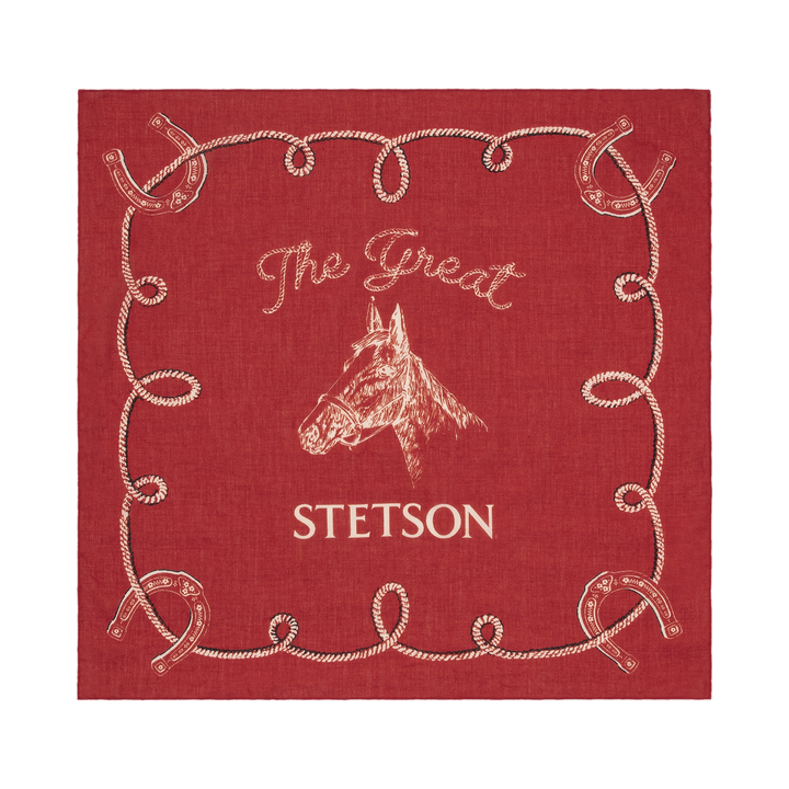THE GREAT X STETSON - The Stetson Western  Bandana in Red Scarves