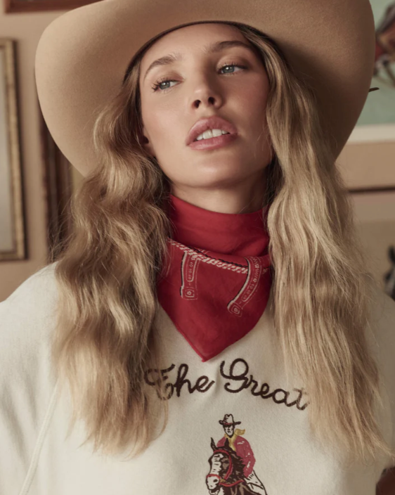 THE GREAT X STETSON - The Stetson Western  Bandana in Red Scarves