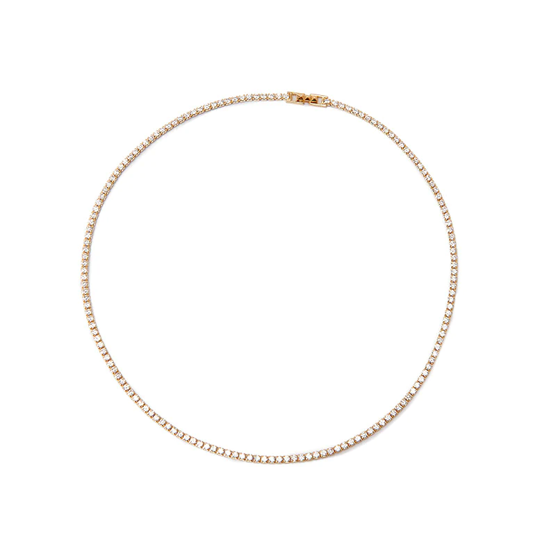 Nickho Rey - Tish Tennis Necklace in Gold Jewelry