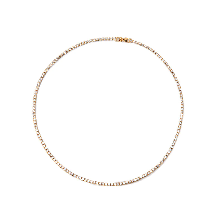 Nickho Rey - Tish Tennis Necklace in Gold Jewelry