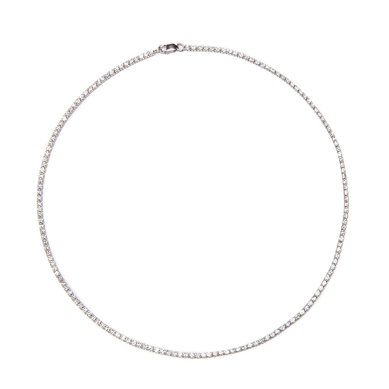 Nickho Rey - Tish Tennis Necklace in Silver