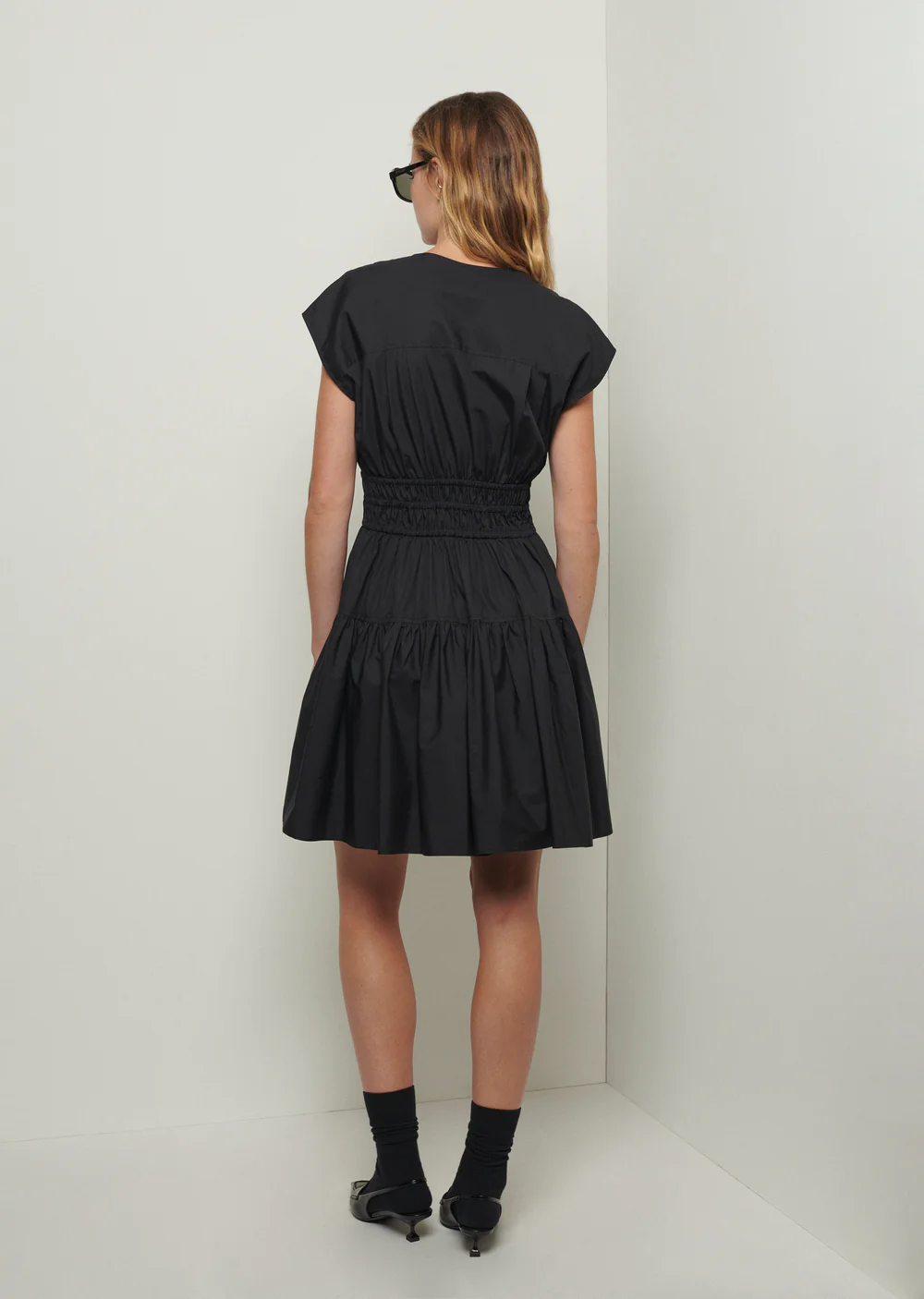 Derek Lam 10 Crosby - Tora V-Neck Dress In Black