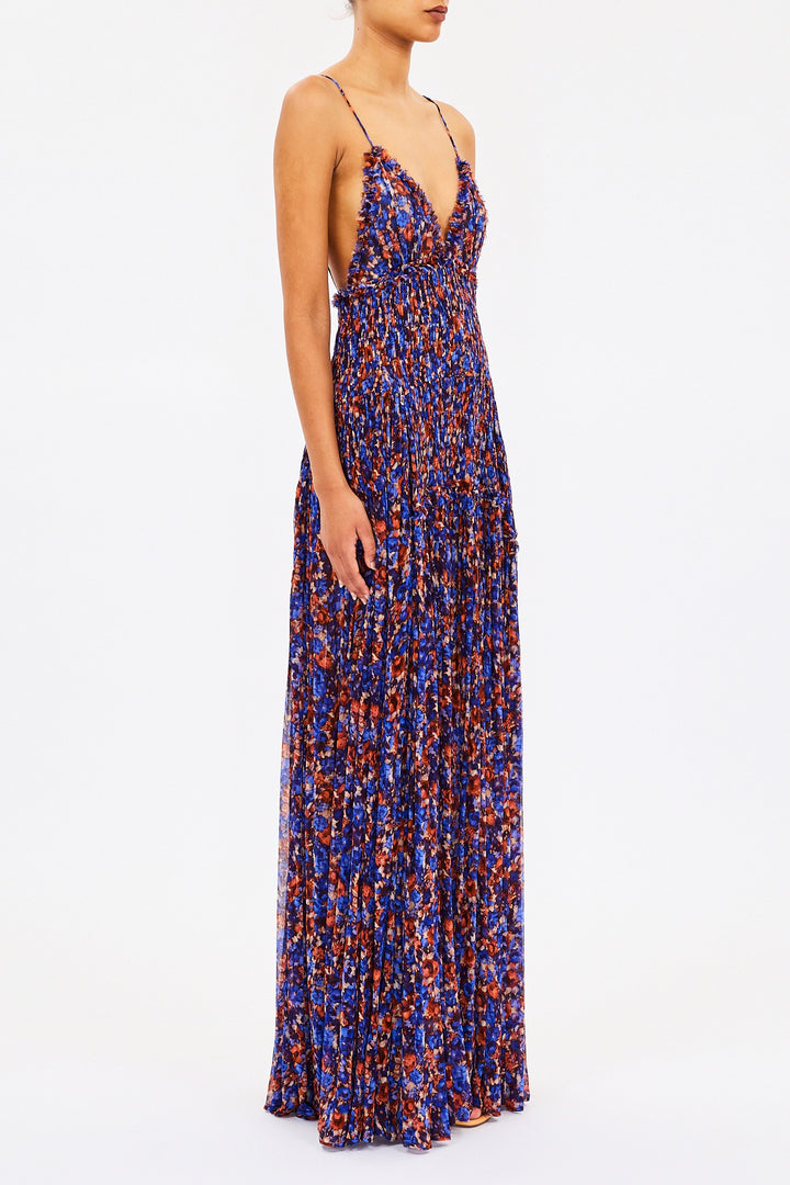ULLA JOHNSON - Atrani SL Silk Gown in Violet