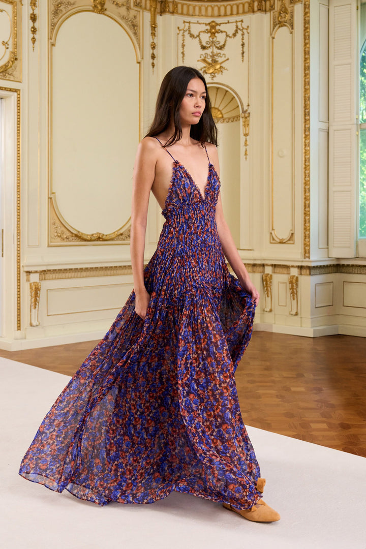 ULLA JOHNSON - Atrani SL Silk Gown in Violet