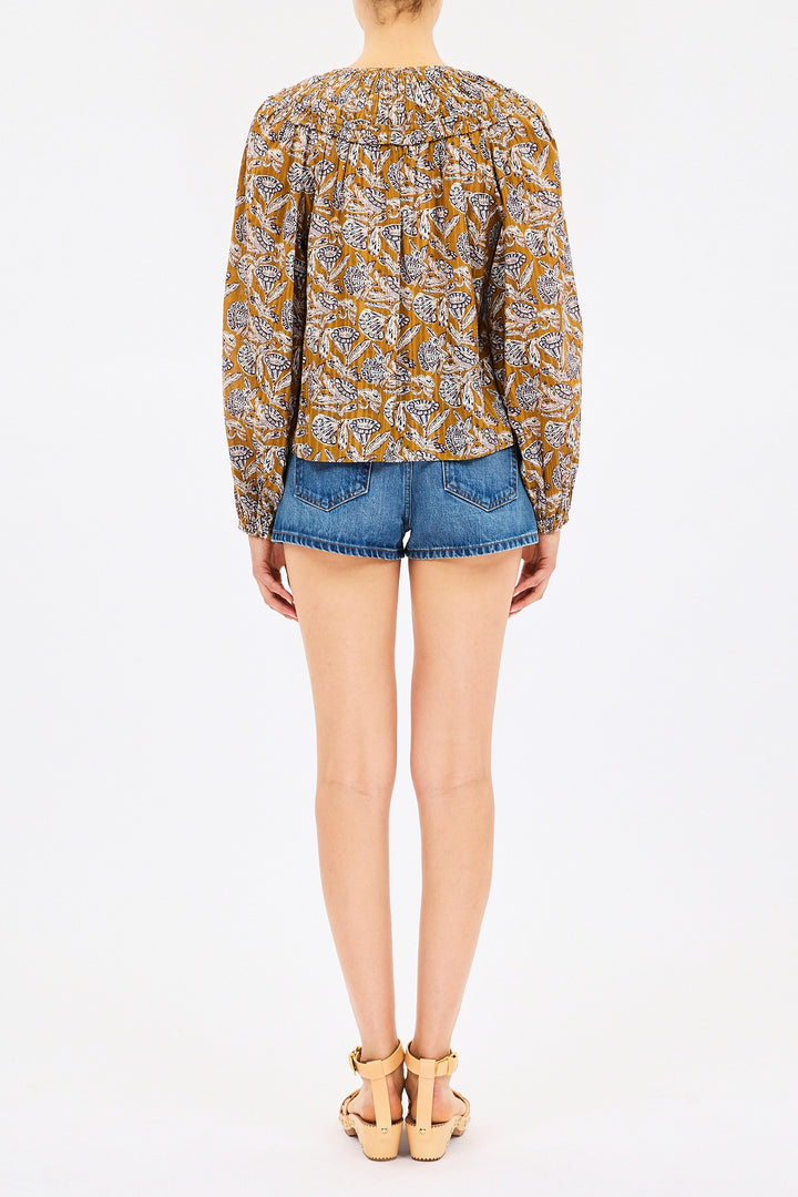 ULLA JOHNSON - Florelle Cotton Blouse in Meadow